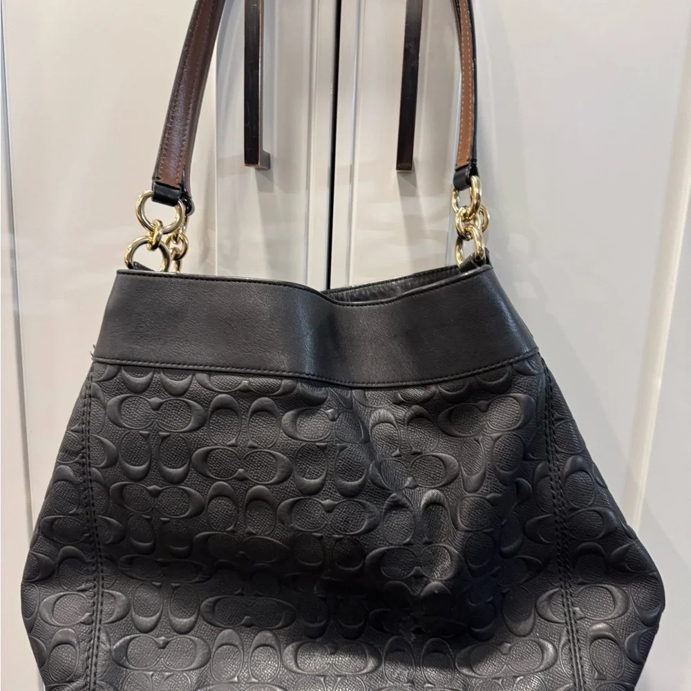 Coach Lexy Shoulder Bag in Signature Black Leather See Description - Picture 8 of 10